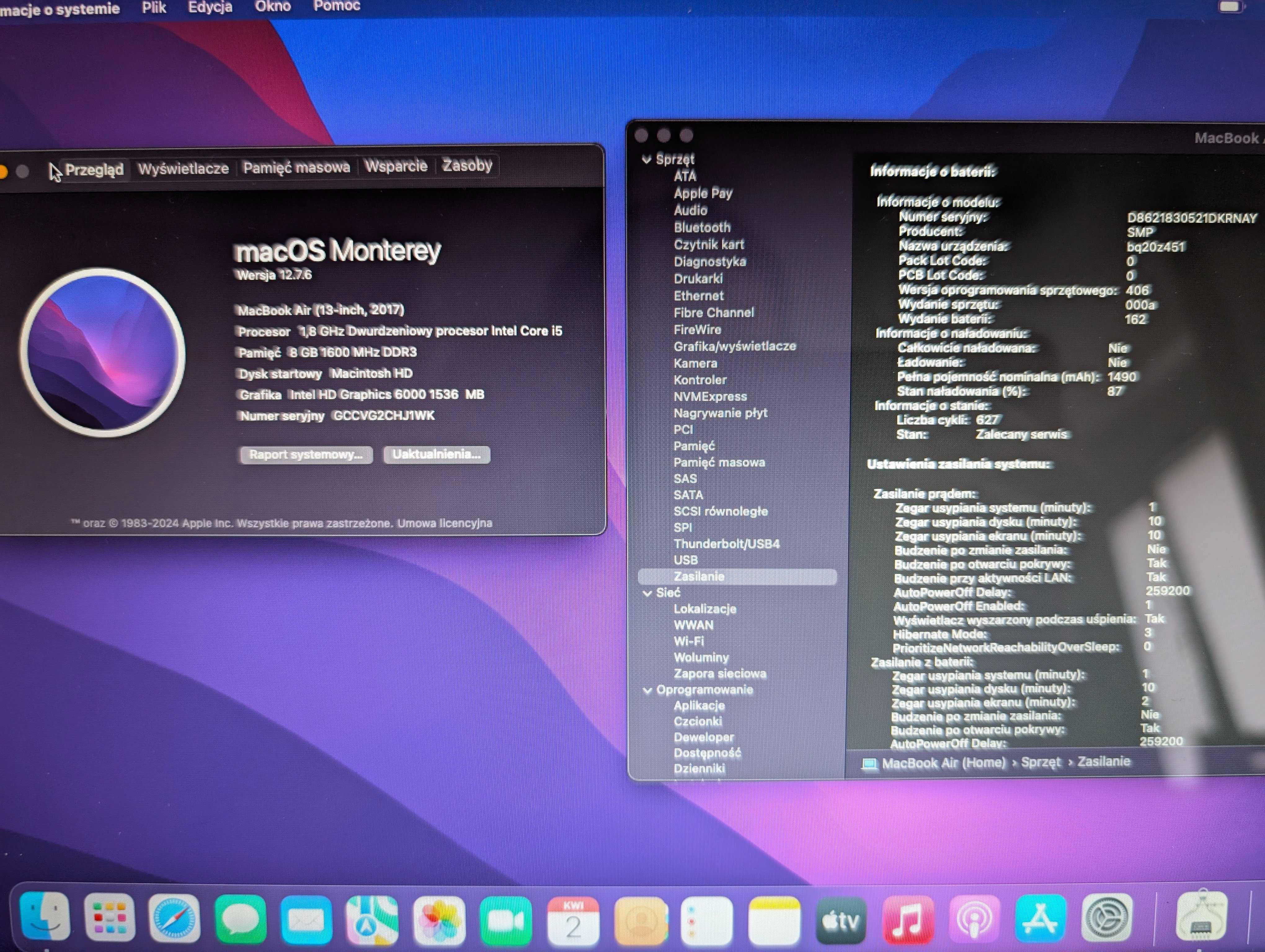 Apple Macbook Air 2017 i5/8GB/128GB Stan BDB