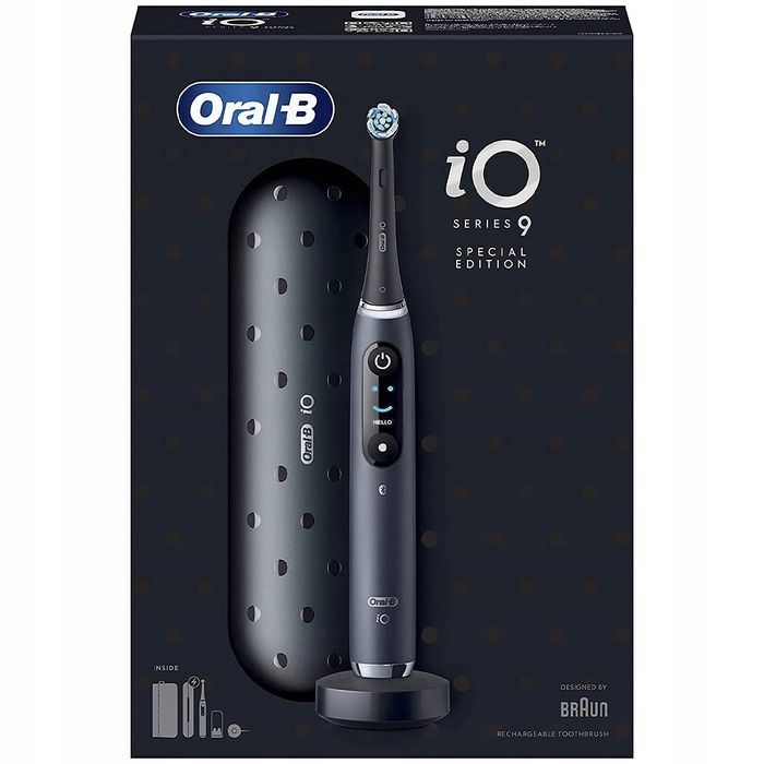 szczoteczka magnetyczna oral-b io series 9 black onyx kompletna opis