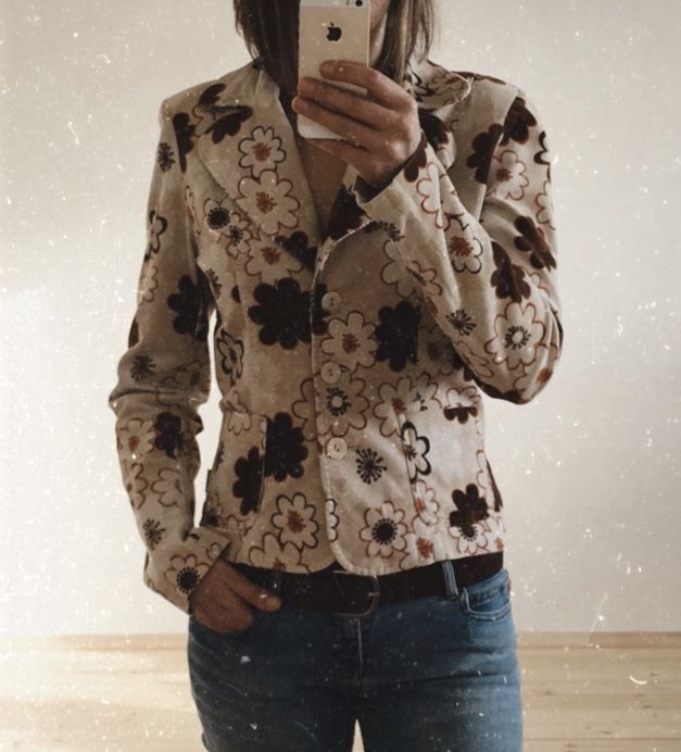 Marynarka sztruks kwiaty S Vinted oldschool 90’