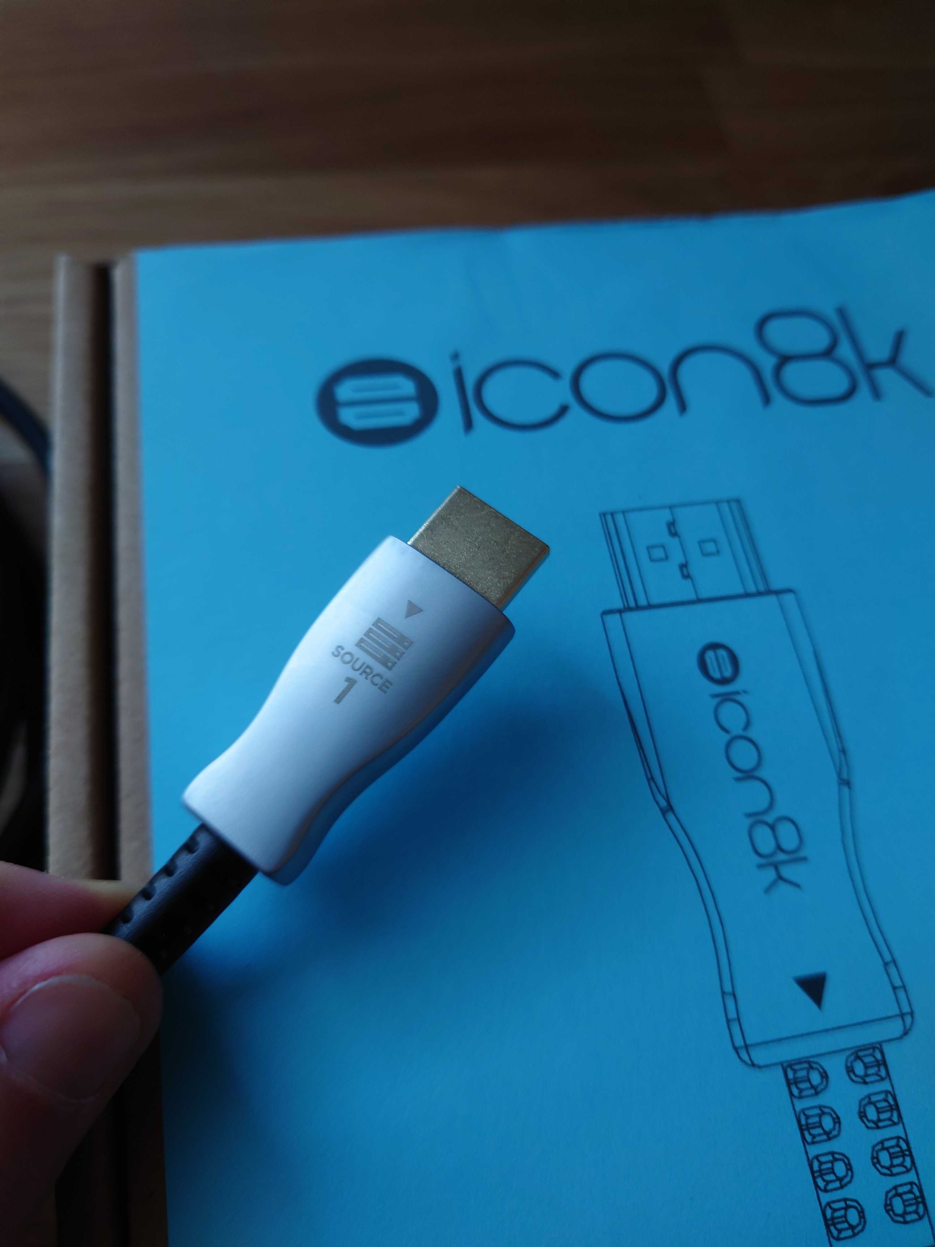 icon8k HDMI 2.1 8 mb aktywny kabel światłowodowy 8K 48Gbps