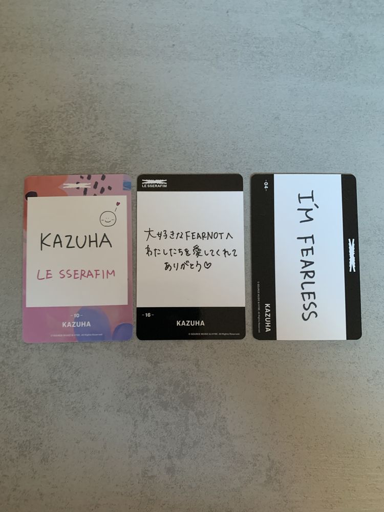 Le Sserafim Kazuha Fearless Japanese Version Photocards