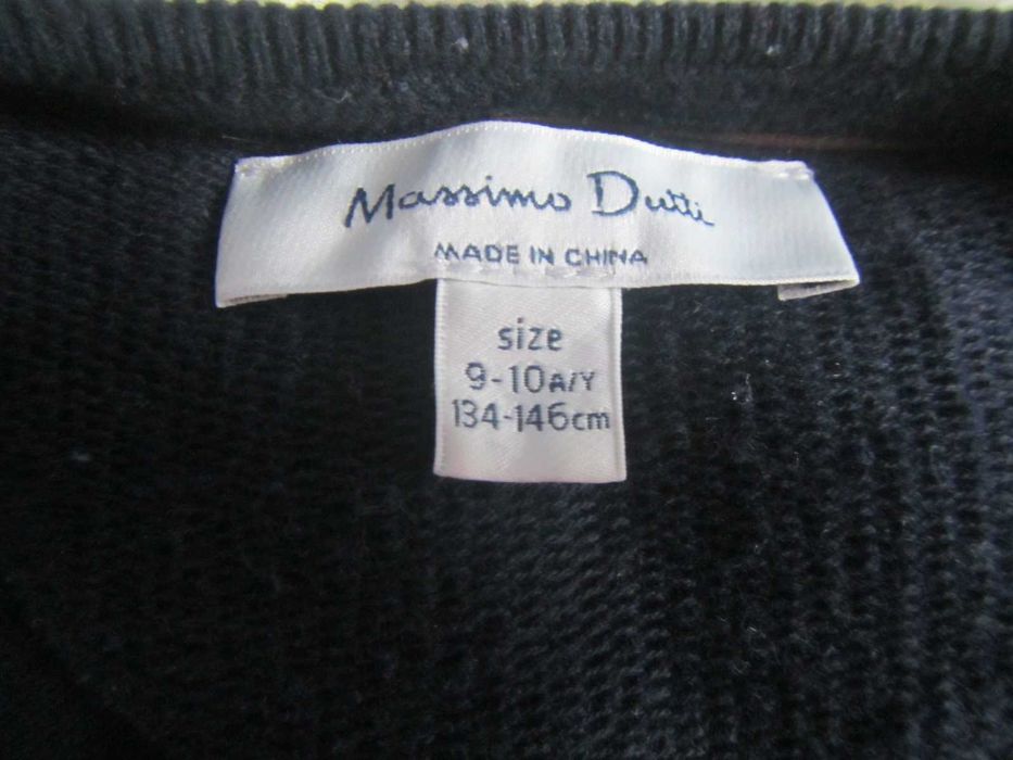 Massimo Dutti.. Dziecięcy, elegancki, granatowy sweterek. 9-10 lat.