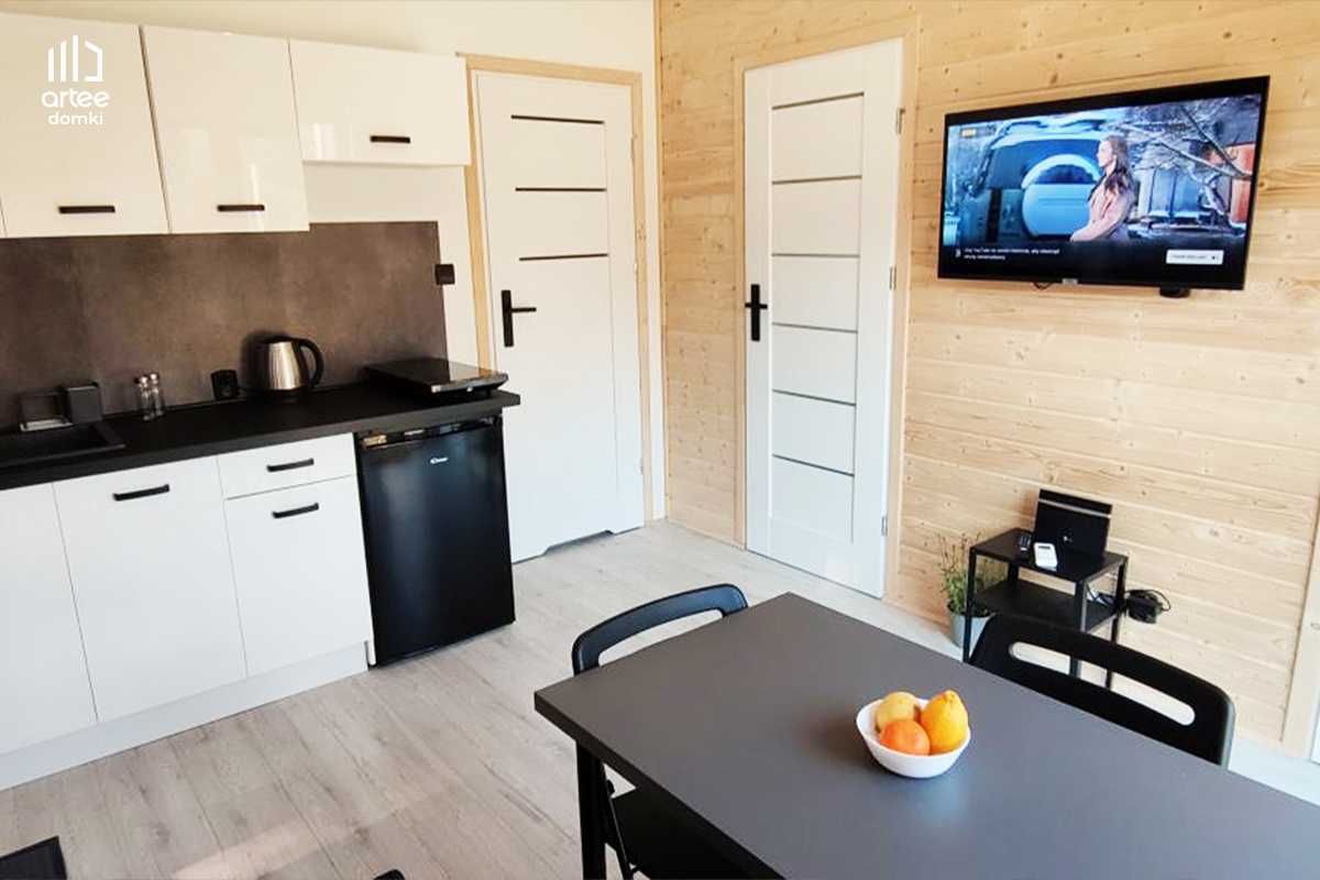 Domek modułowy, całoroczny, drewniany, domek na zgłoszenie 35 m2