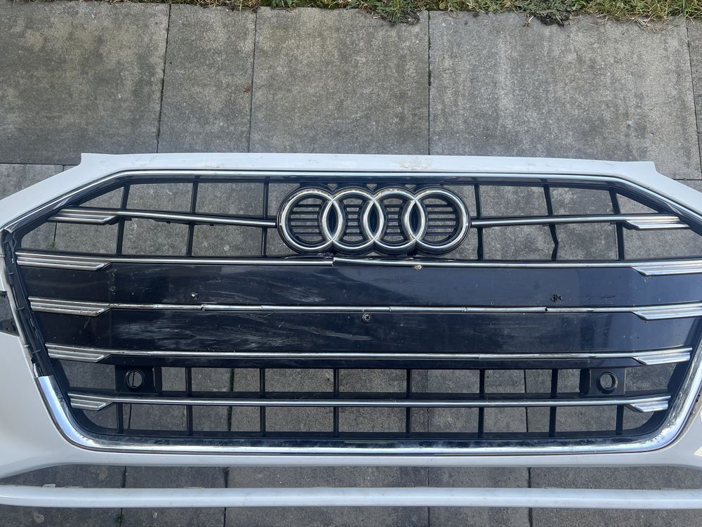 Zderzak przod przedni biały Audi a4 b9 8w S-line Lift 2019-