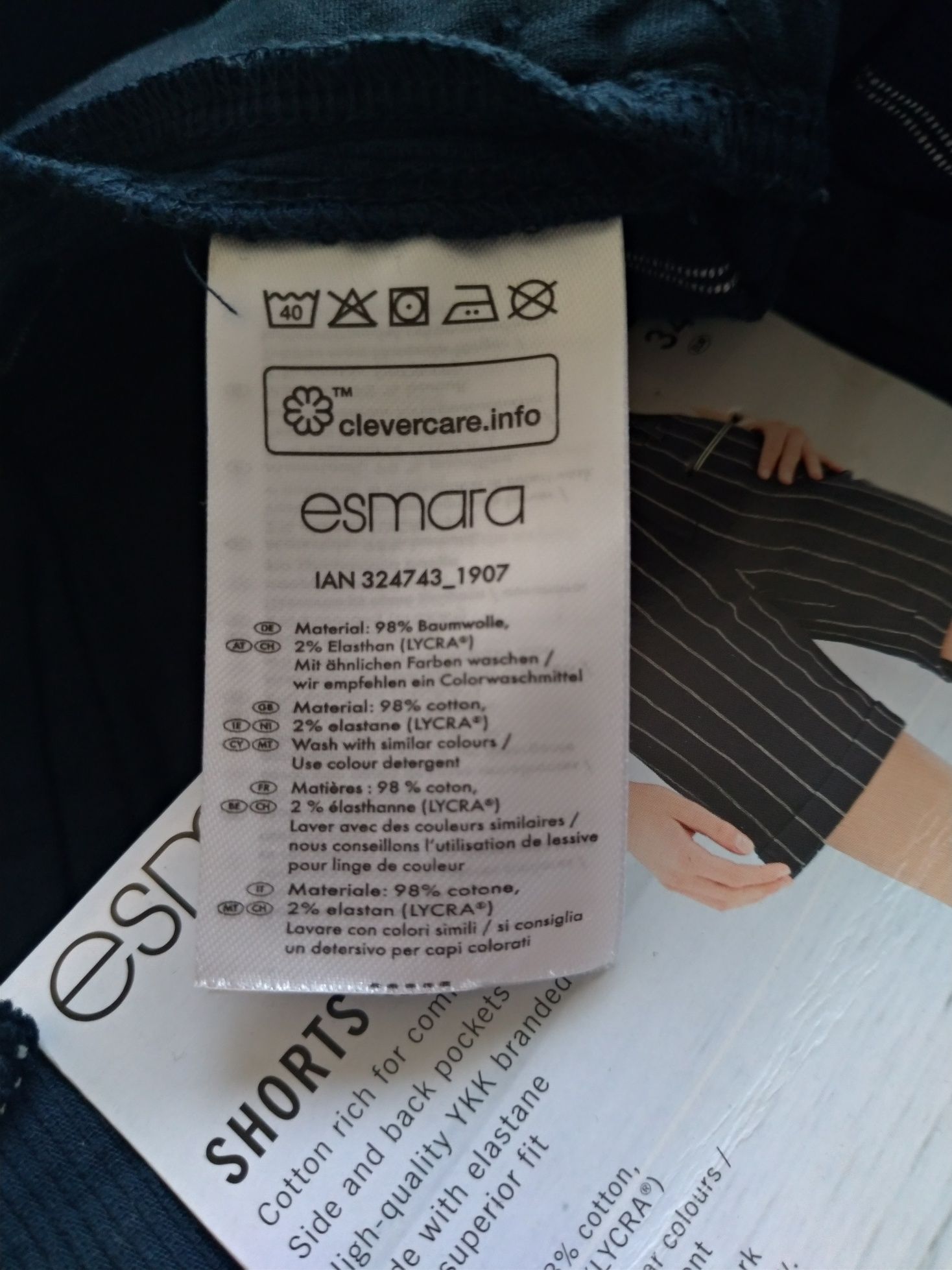 Nowe bawełniane szorty/ spodenki damskie z metką Esmara