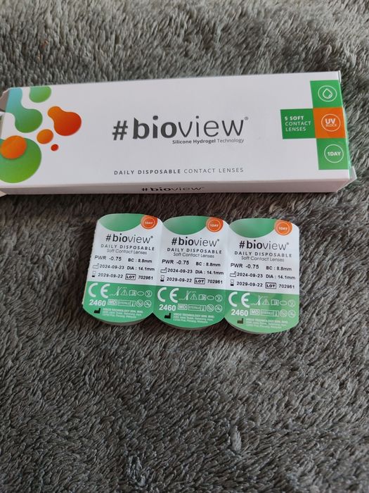 Soczewki bioview 3 szt -0.75