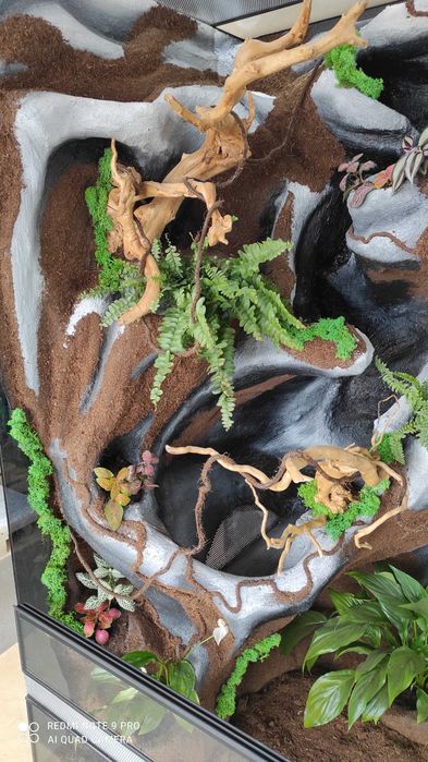 Terrarium dla kameleona z wodospadem szeroką wentylac TW36KW AquaWaves