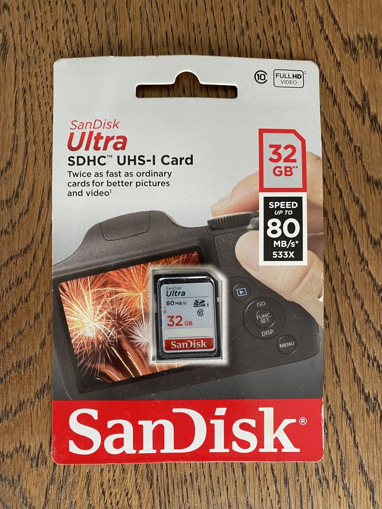 Cartão de Memória Sandisk 32GB novo na caixa