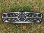 Решетка радиатора mercedesCLSc218 14-18г.DiamondSilver(без хром рамки)