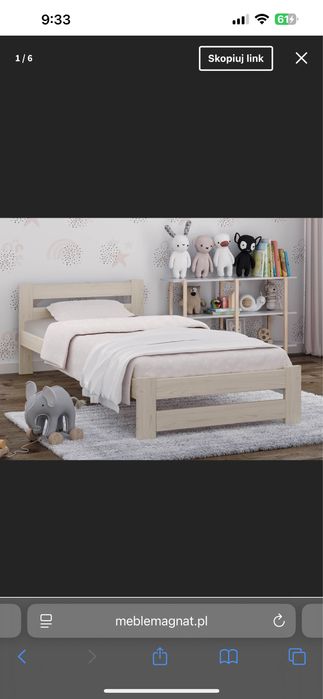 Łóżko Bodzio Aga 90x200cm z materacem bonellowym