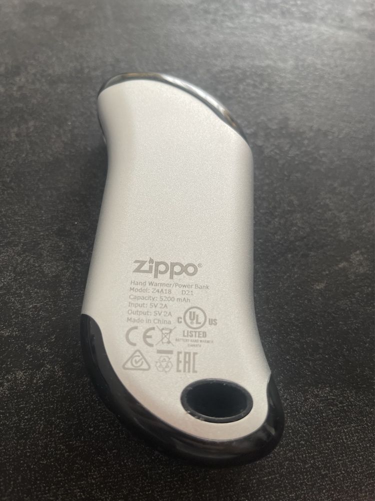 Грелка для рук Zippo HeatBank 9s Power Bank 5200 mAh Серый