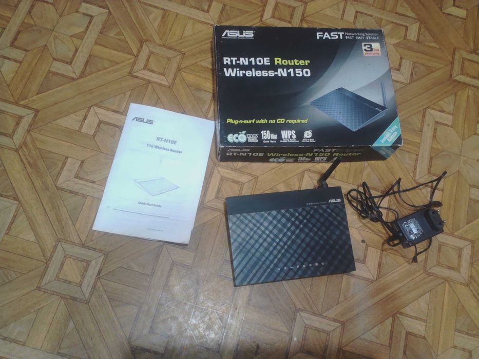 Роутер asus RT-N10E плюс блок питания и коробка