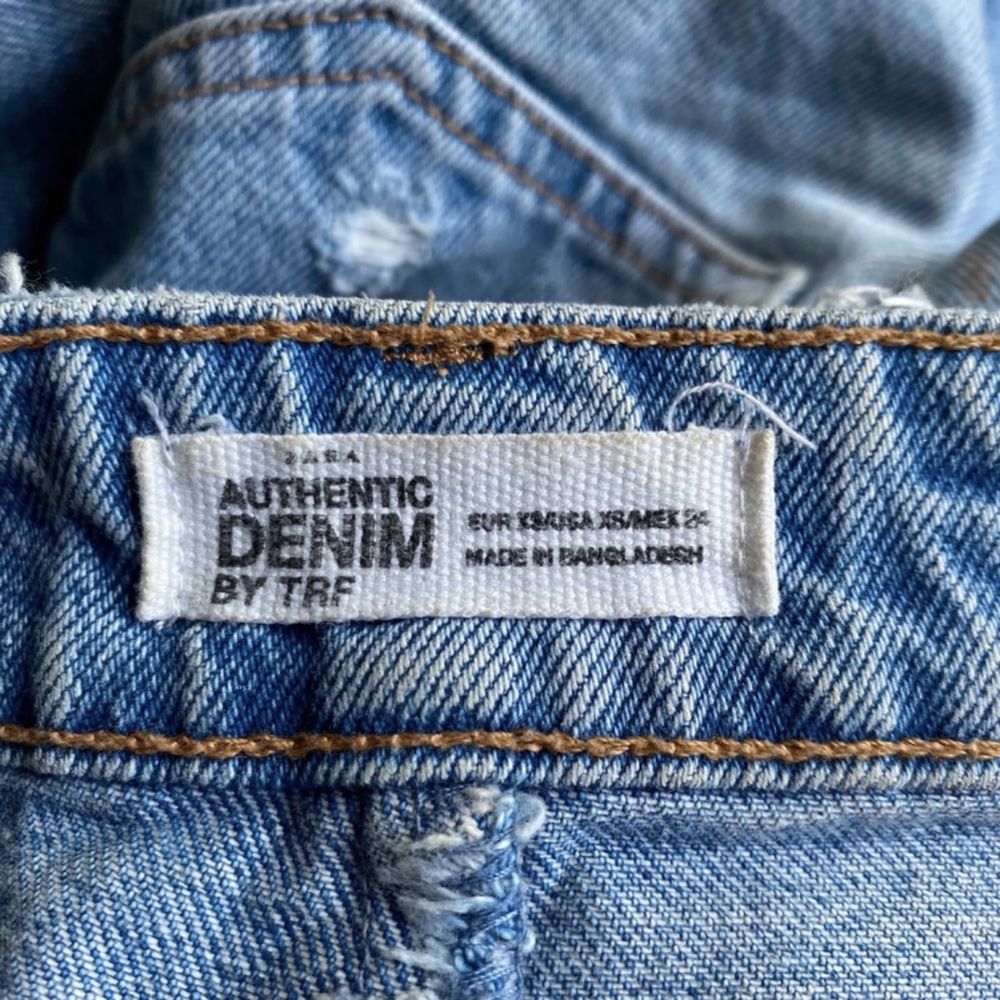 Niebieska damska spódniczka jeansowa Zara Authentic Denim By TRF [XS]