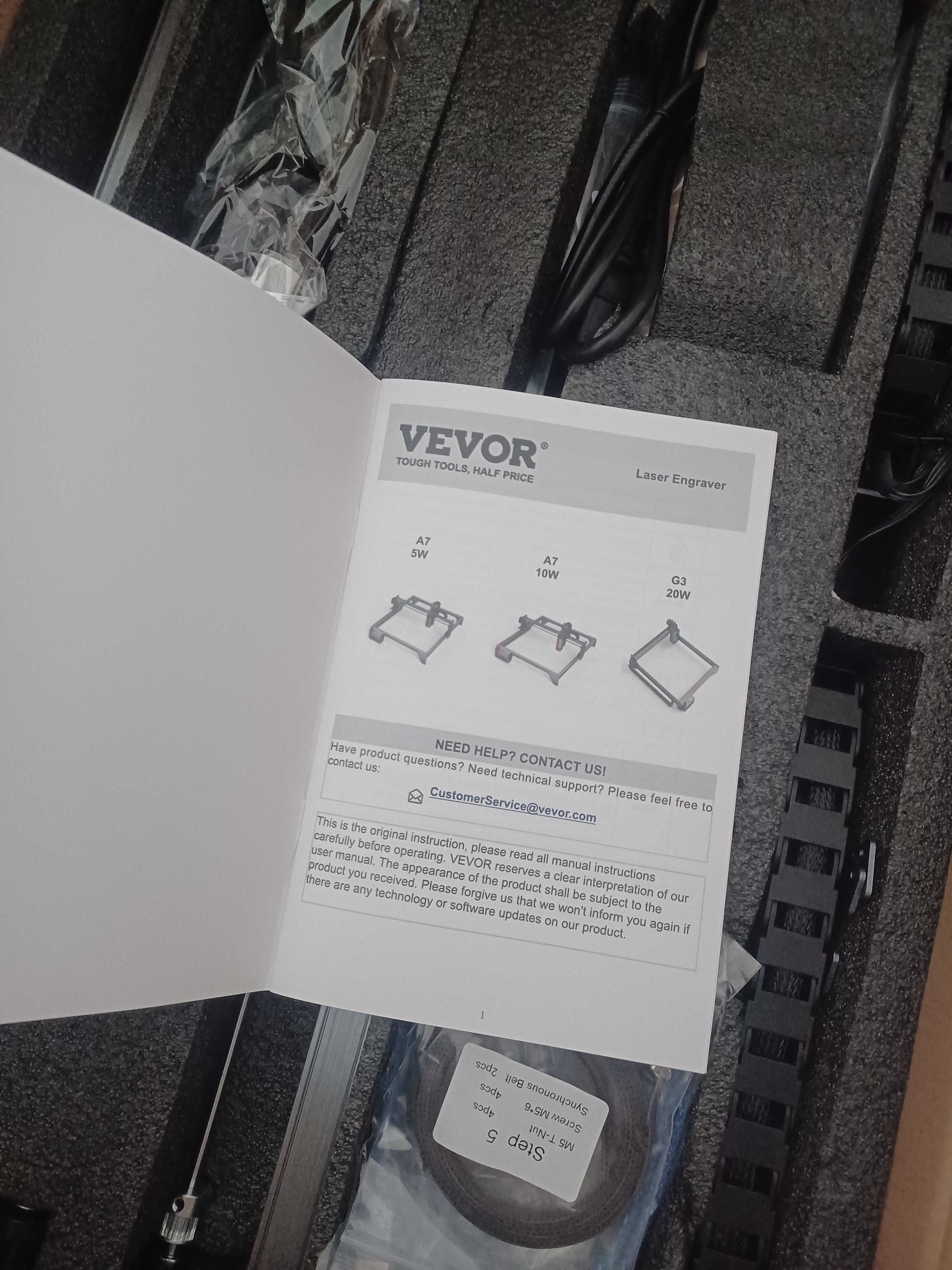 Laser de gravação  e corte vevor 5W