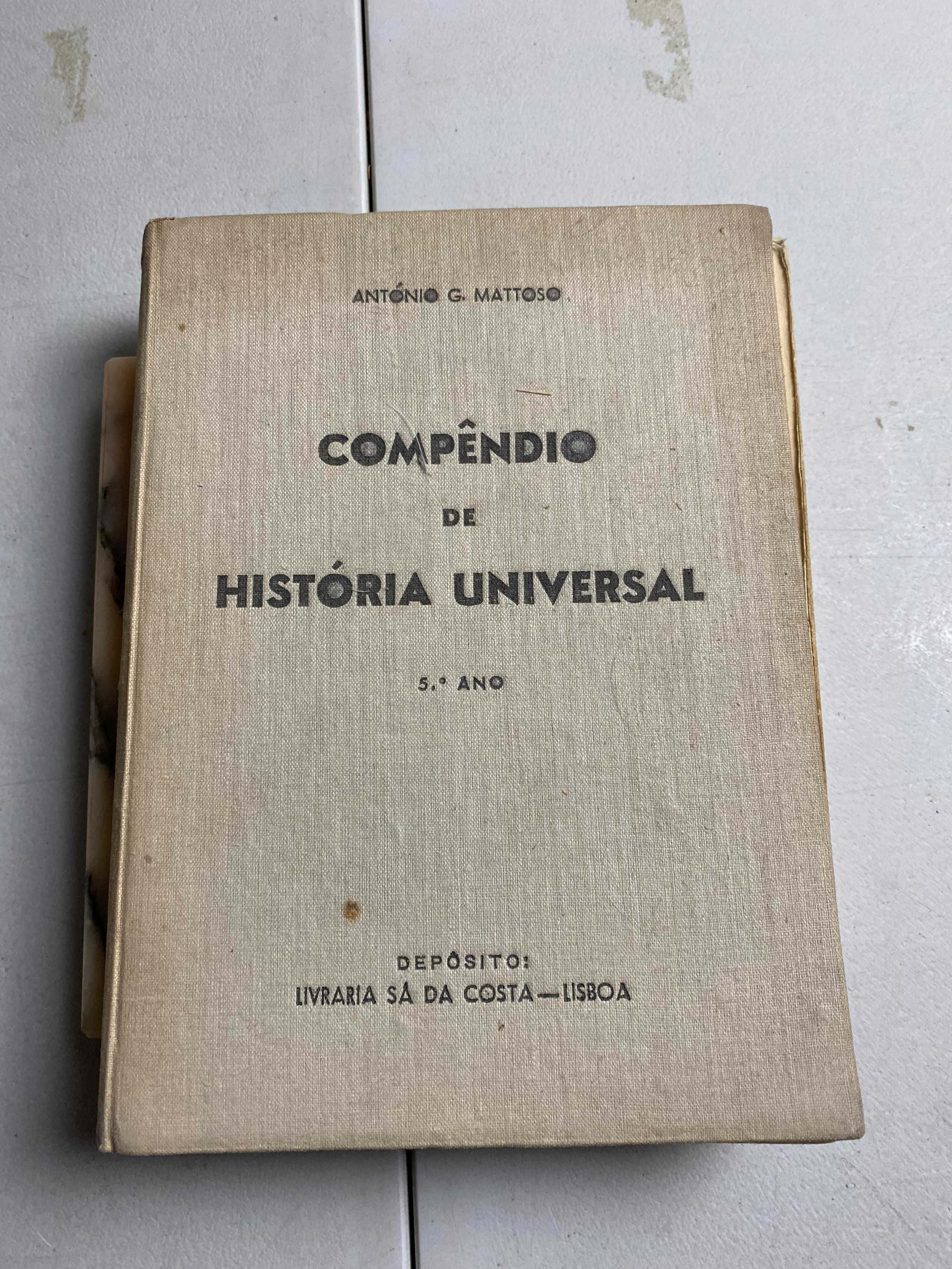 Livro - Ref CxC - António G. Mattoso - compêndio de história universal