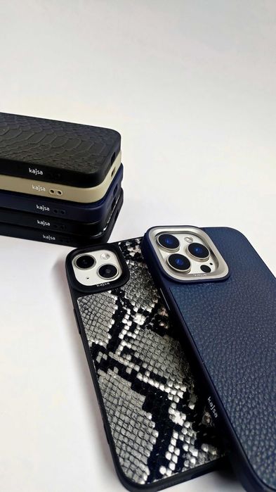 Шкіряний чохол Kajsa Snake Apple iPhone Magsafe / чехол айфон кожаный