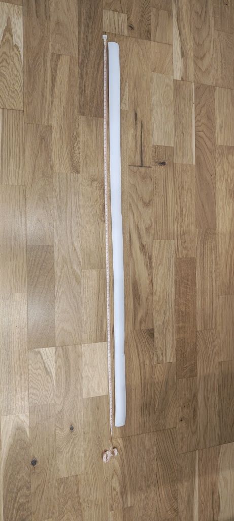 Biała listwa progowa, przypodłogowa, gumowa, nowa 103x 3 cm
