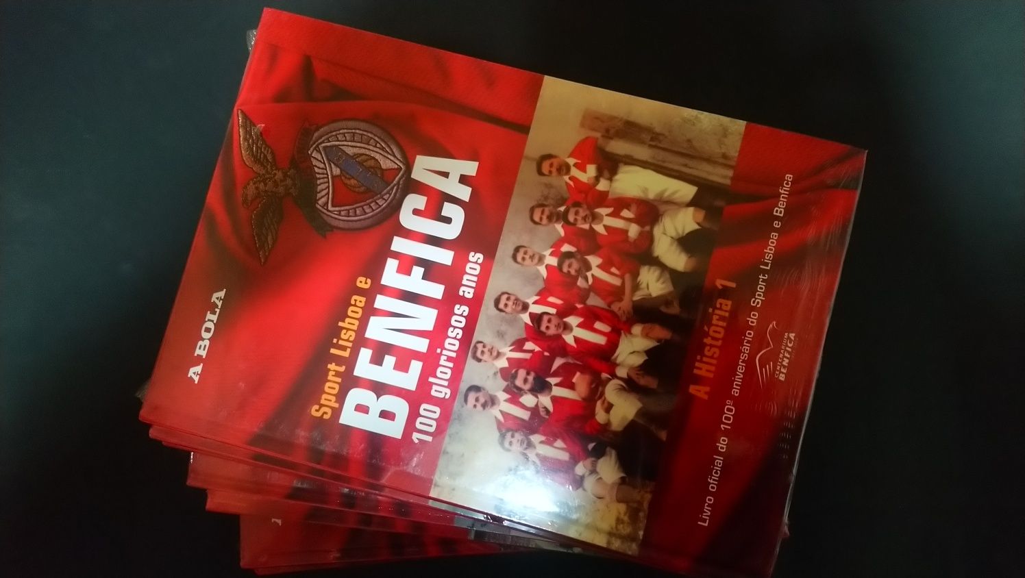 Conjunto / lote de livros sobre o Sport Lisboa e Benfica.