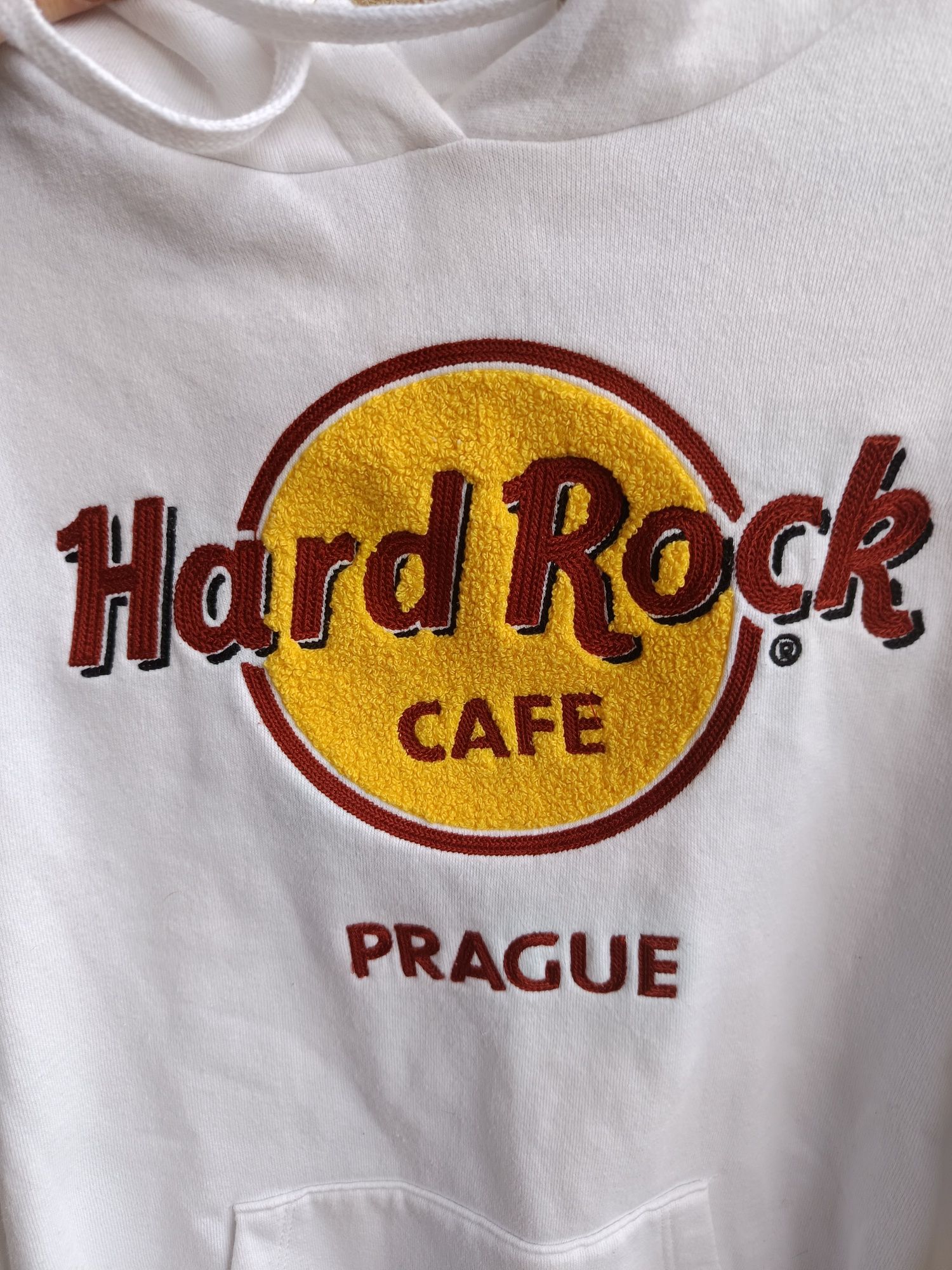 Bluza z Kapturem Hoodie Hard Rock Cafe Prague size S Haft Frotte