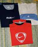 3 Camisolas de desporto s/ mangas da Nike e Adidas