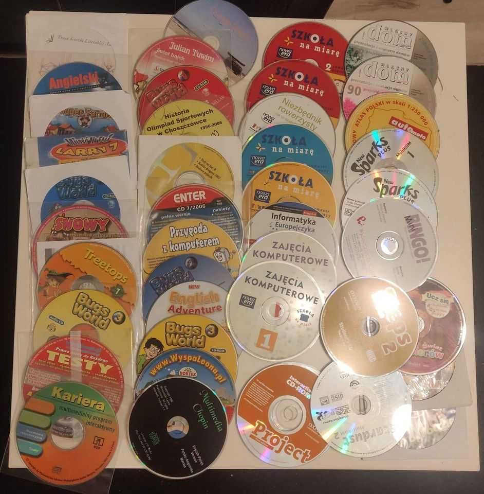 Płyty CD dvd video CD kursy porady multimedia gry zwiastuny 100 sztuk!