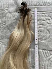 Włosy naturalne blond 70 cm jasne 150 g