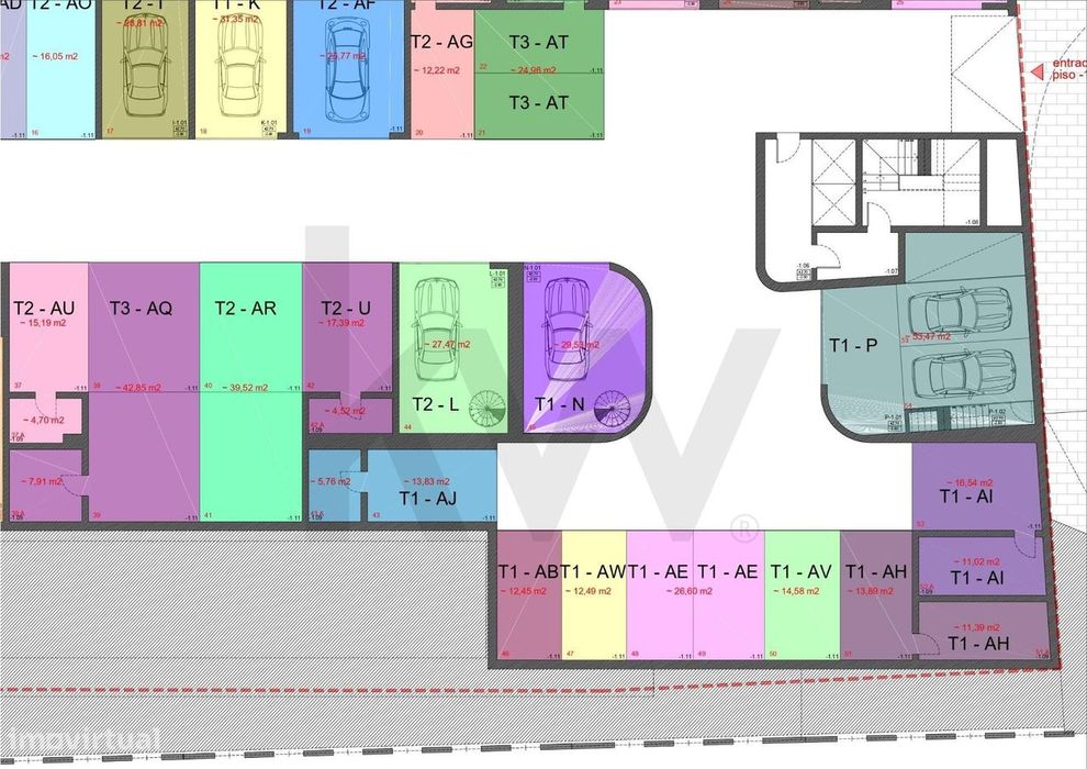 Apartamento T1 de Luxo | Terraço privado | Fração P | Condomínio TRIND
