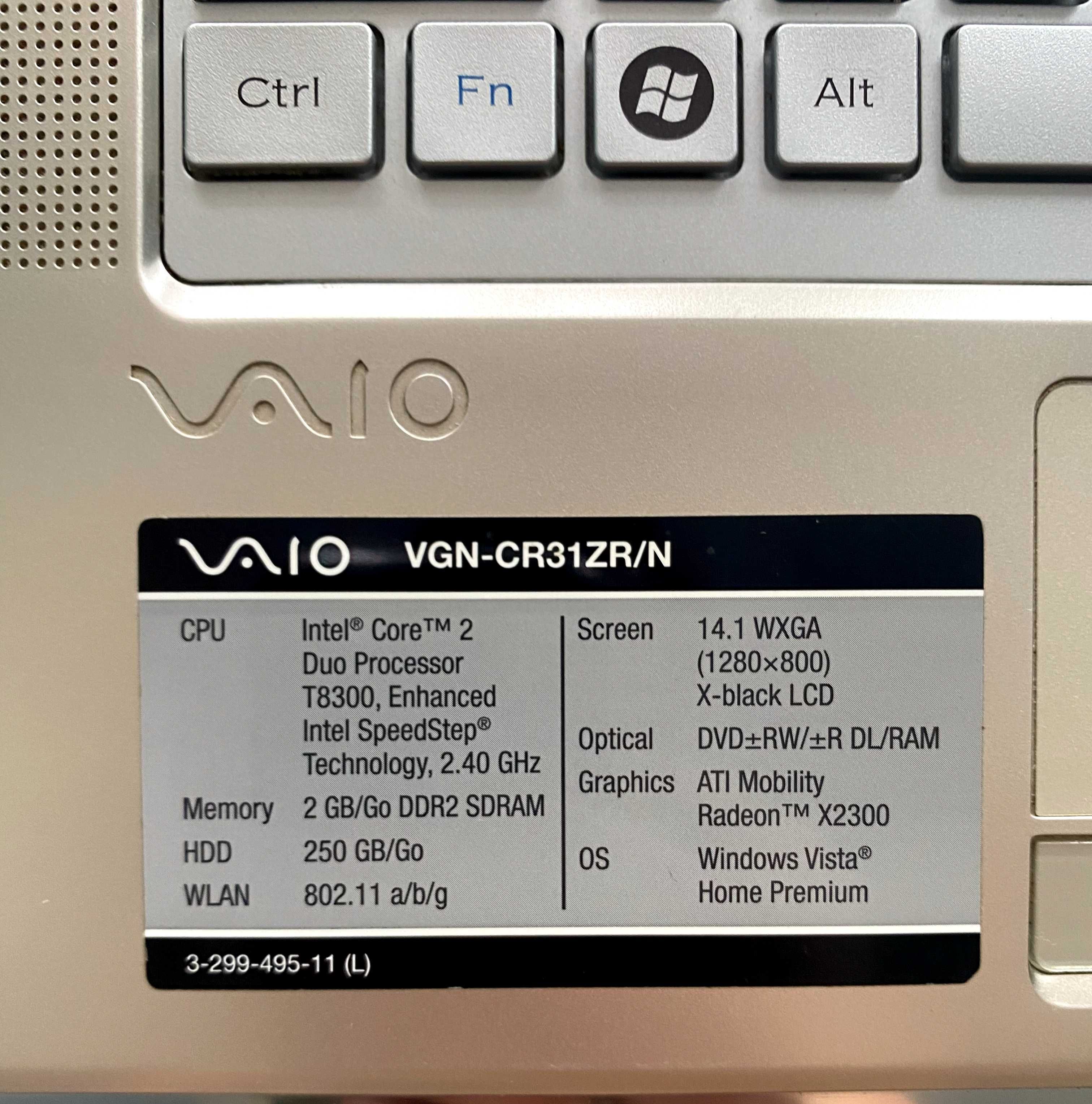 Ноутбук Sony Vaio VGN-CR31ZR/R