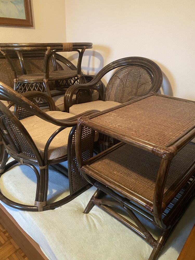 Komplet mebli rattanowych