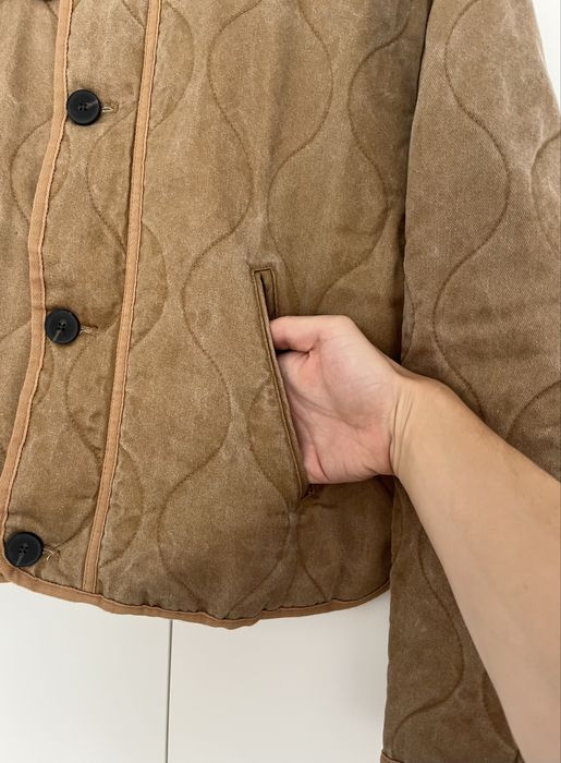 Zara Casaco Acolchoado Camel Mulher