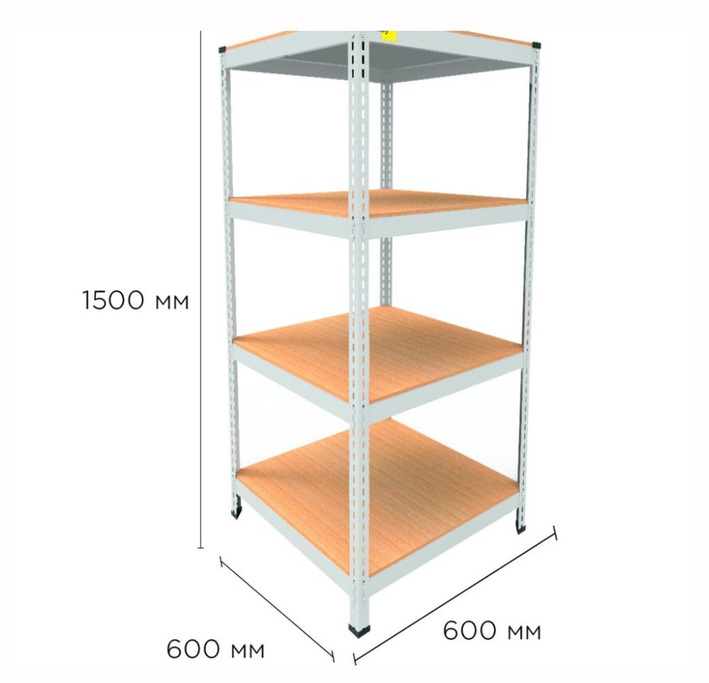 Металевий стелаж MRL-1500 ( 600x600) білий