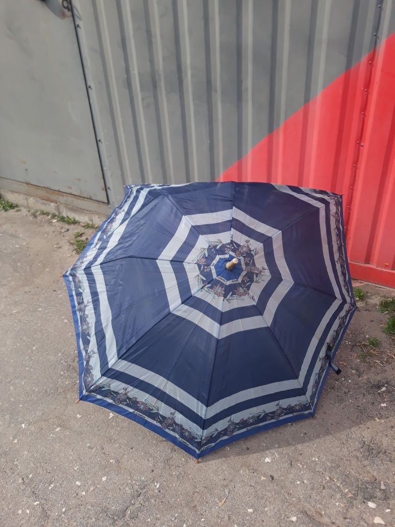 Зонт трость большой синий на дождь голубой парасолька женский