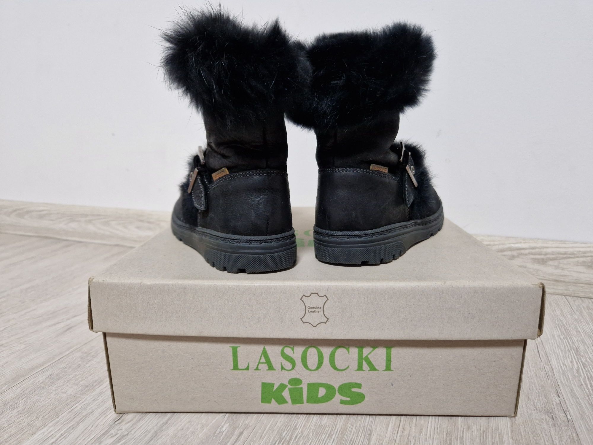 Buty kozaki z korzuszkiem lasocki kids r28