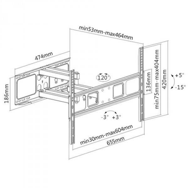 37"-70" Кронштейн для тв UniBracket BZ31-46 Кріплення для телевізора