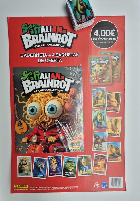 Italian Brainrot Panini Caderneta nova + 194 cromos (por colar)