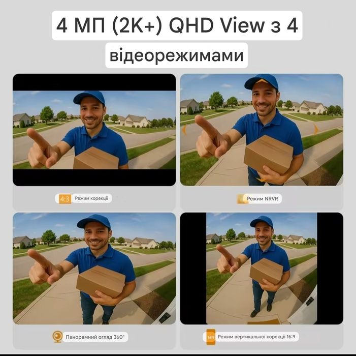 Акумуляторний WIFi домофон дверний дзвінок Imou 4mp