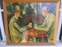 Reprodução da pintura "os jogadores de cartas" do paul cézanne