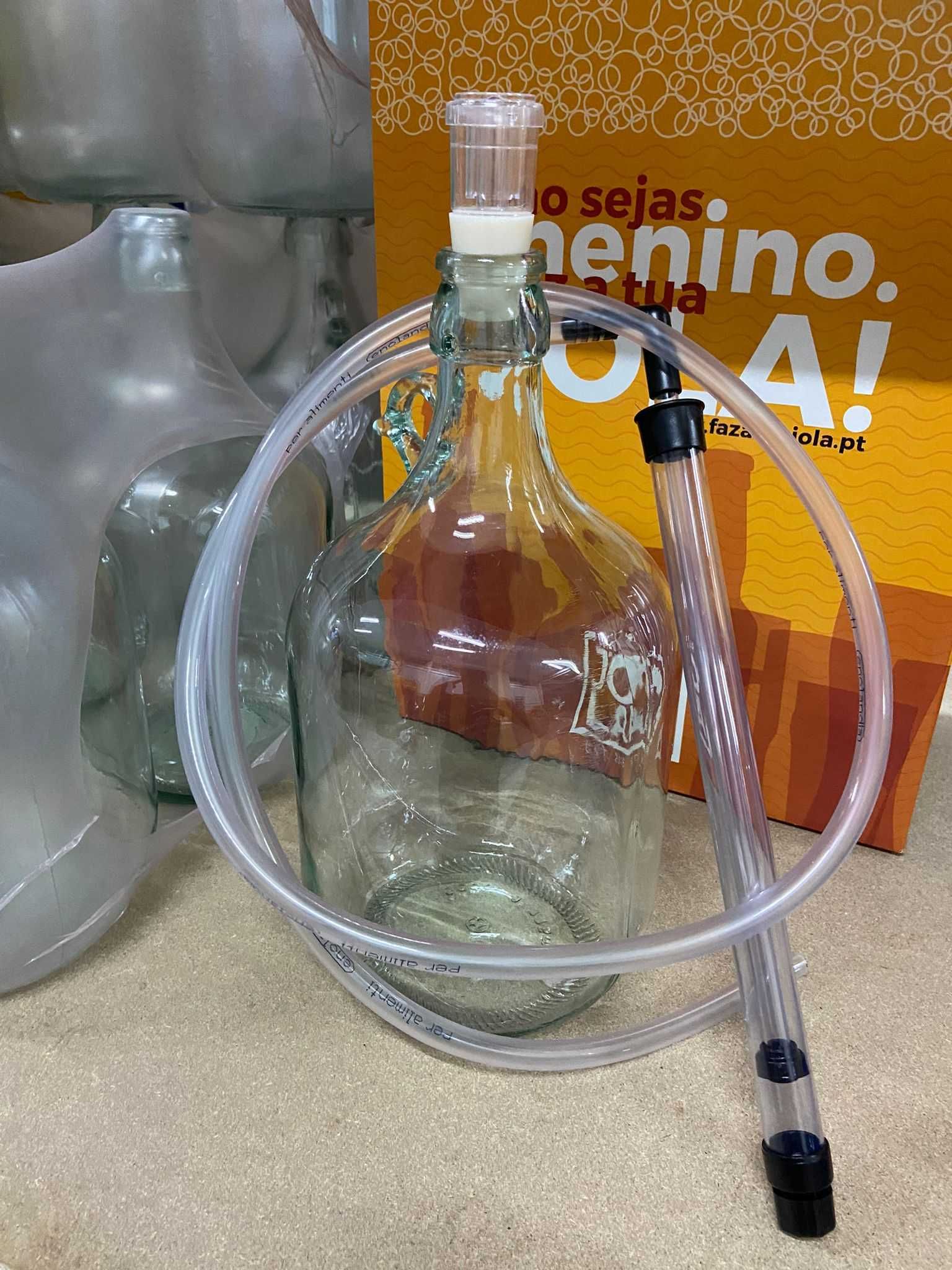 Demijohn Garrafão de Vidro 5L - NOVAMENTE DISPONÍVEL