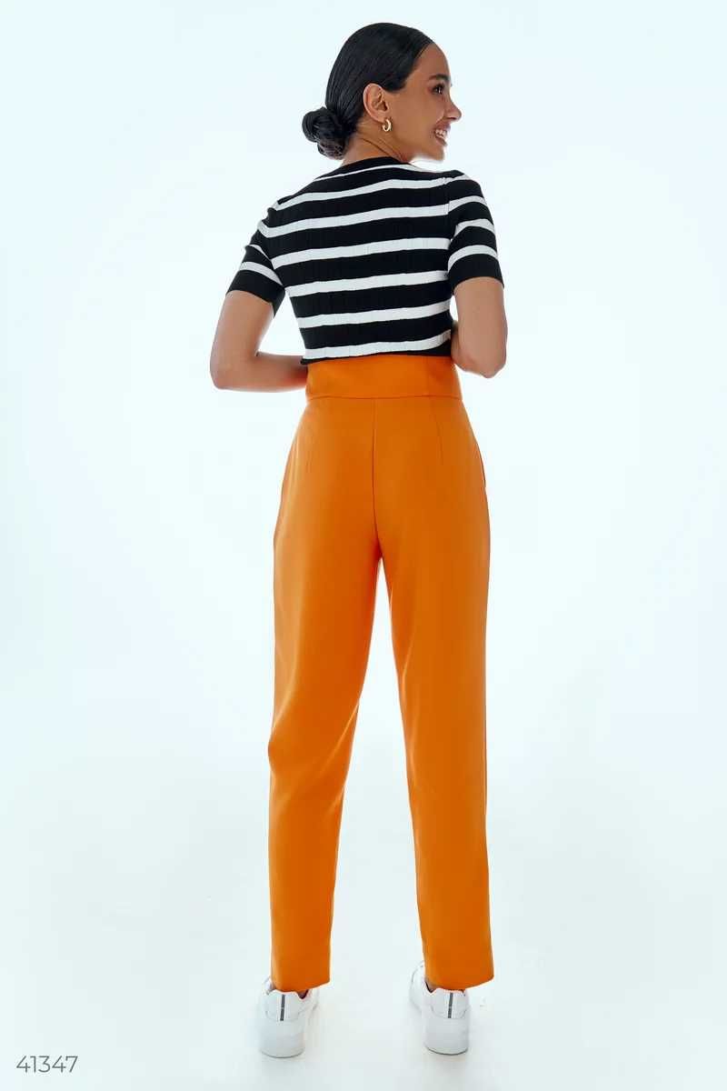 Ефектні оранжеві штани брюки gepur