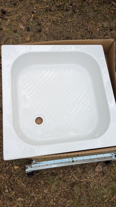 Brodzik akrylowy Dommel kwadratowy 70 x 70 x 15 cm biały