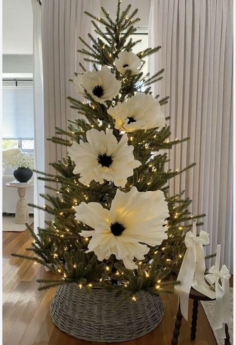 Большие цветы на елку , квіти на ялинку , Тренд 2026