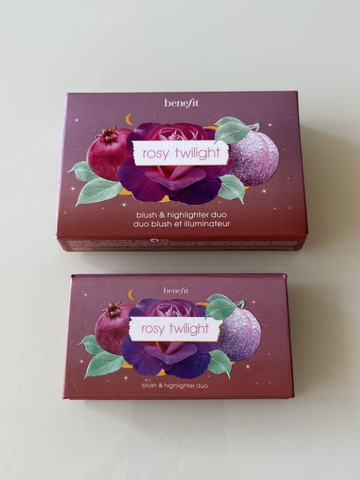 Mini paleta Benefit Rosy Twilight - Pompon i Sugarplum sparkle