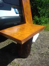 Mesa em madeira Rústica  com base em tronco