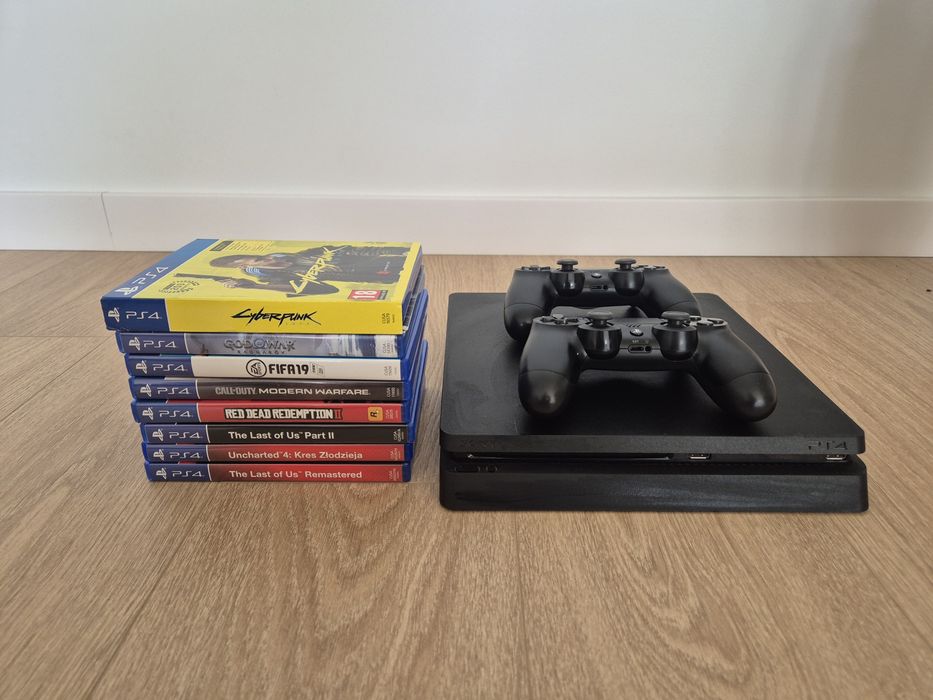 Konsola PS4 slim 1TB 2 pady red dead redemption 2 the last of us