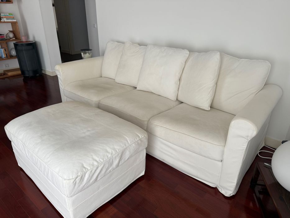 Sofá 3 Lugares Cor Neutra