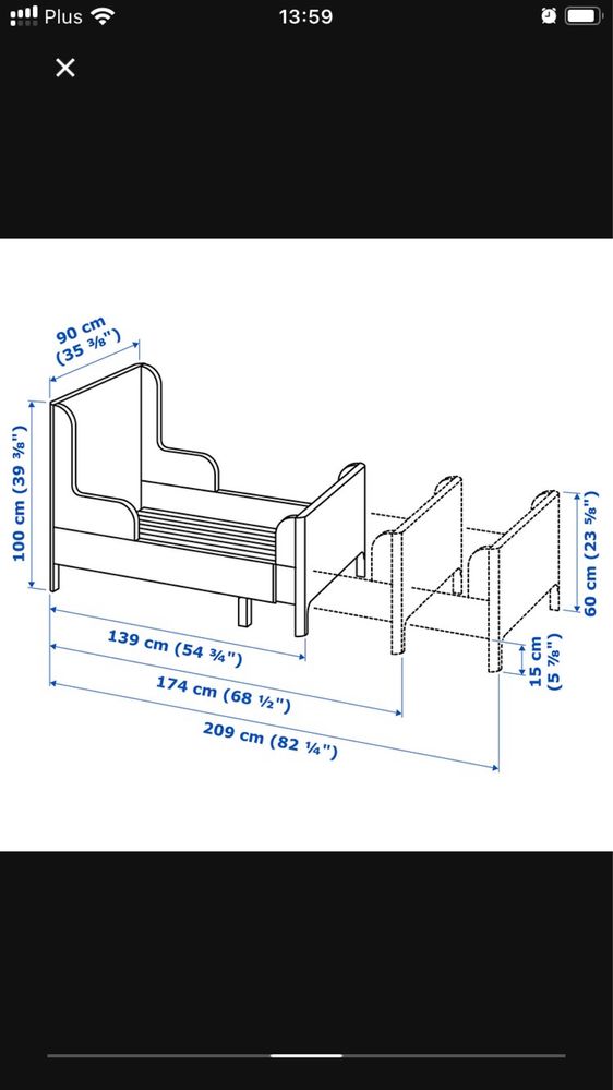 Łóżko Ikea Busunge
