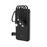 Powerbank Dudao K11/10000mAh z wbudowanymi kablami - czarny