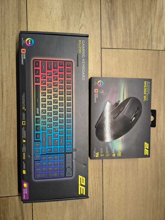набір з ігрової клавіатури 2e KG390 та ігрової миші 2e MG360 WL