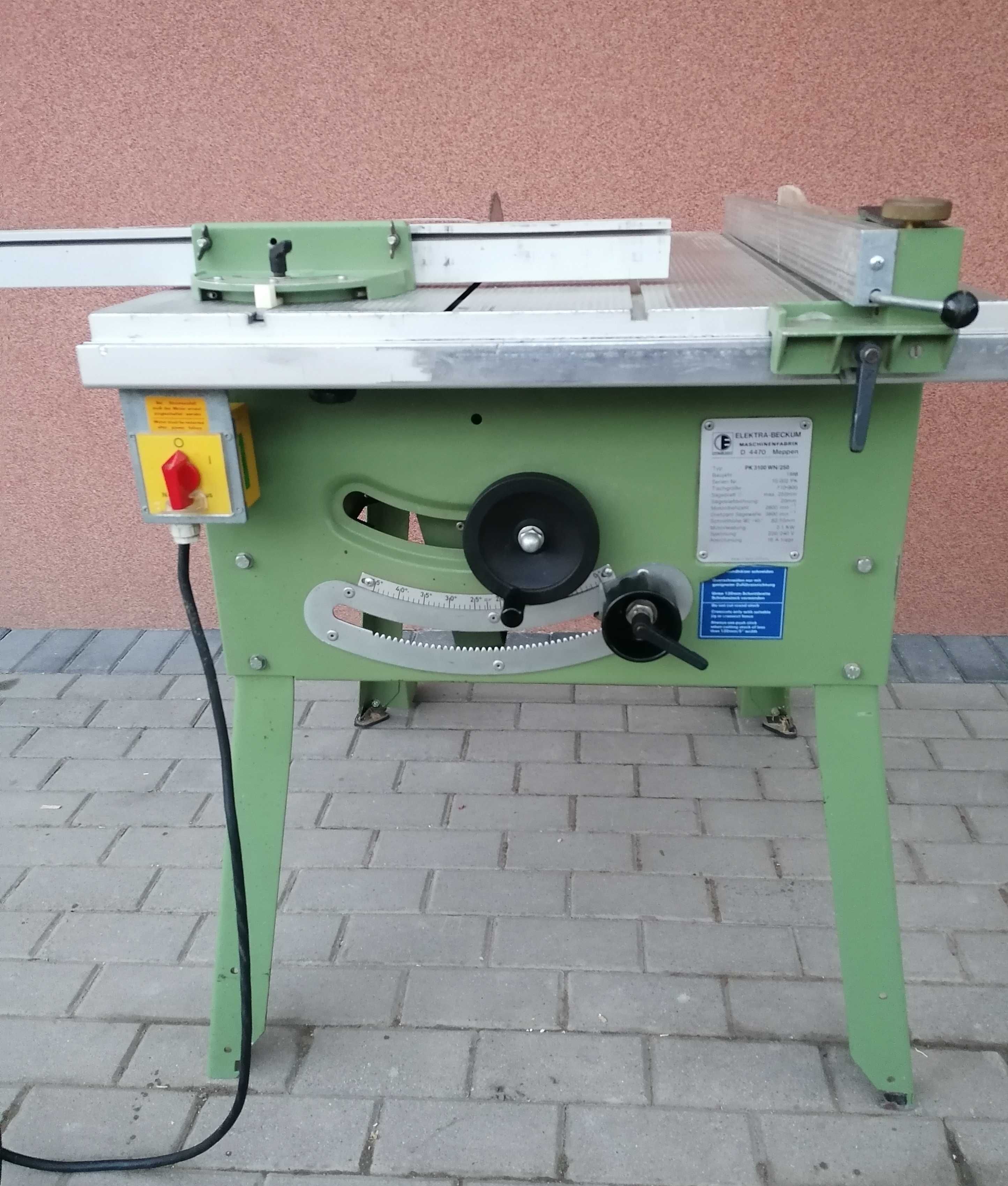 Piła budowlana krajzega Elektra Beckum PK 250  Piła stołowa