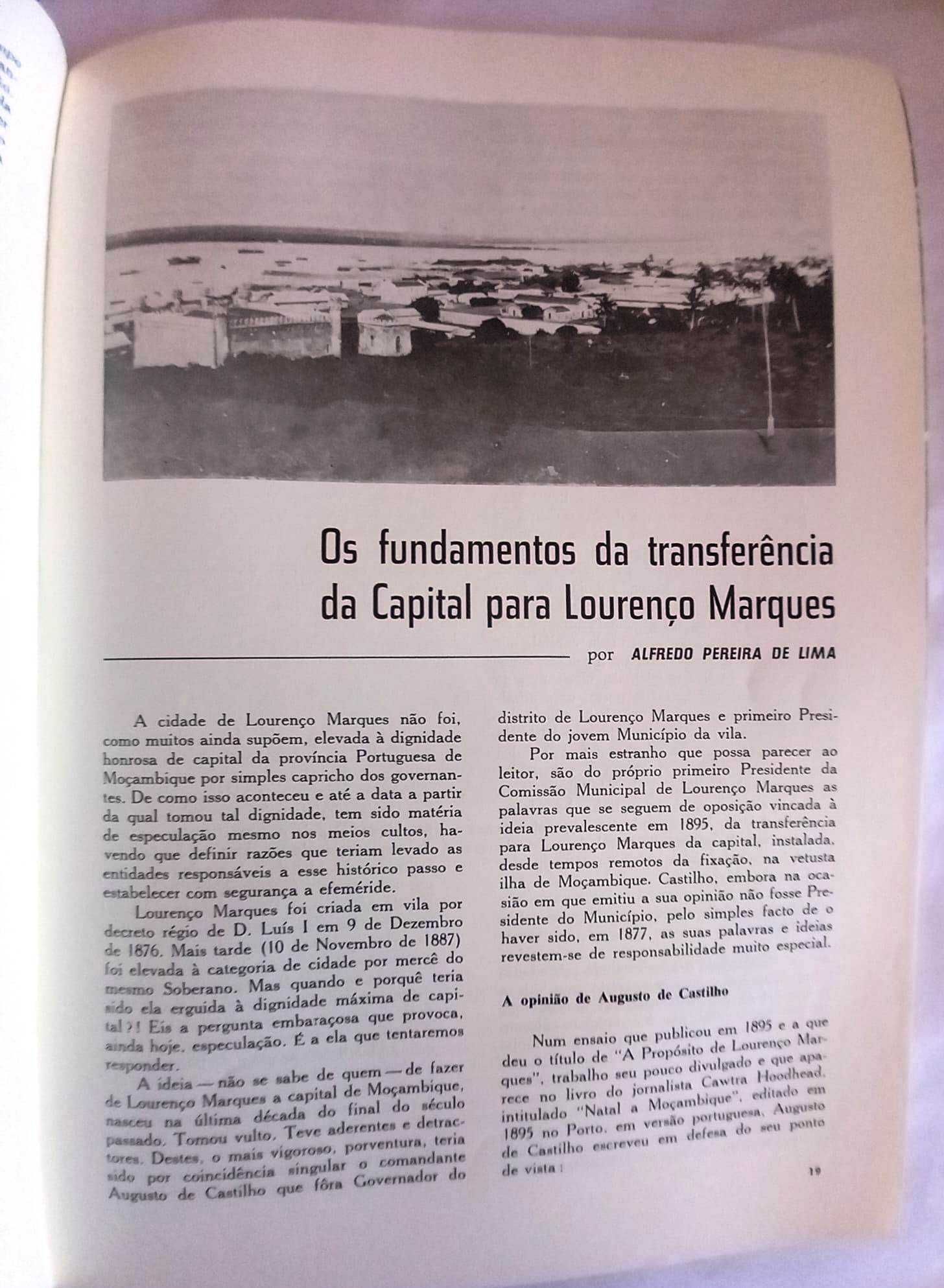 Boletim Municipal Câmara Municipal Lourenço Marques #1